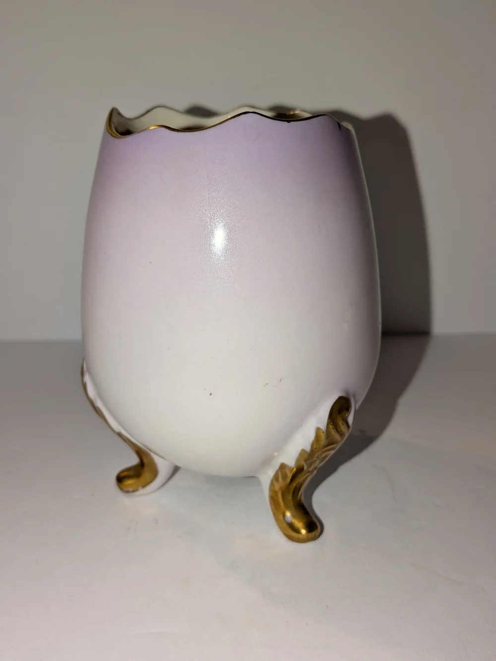 Vintage Imperial de Bec Porcelain Footed Egg Vase Germany 3